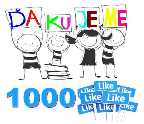 1000. like na facebooku